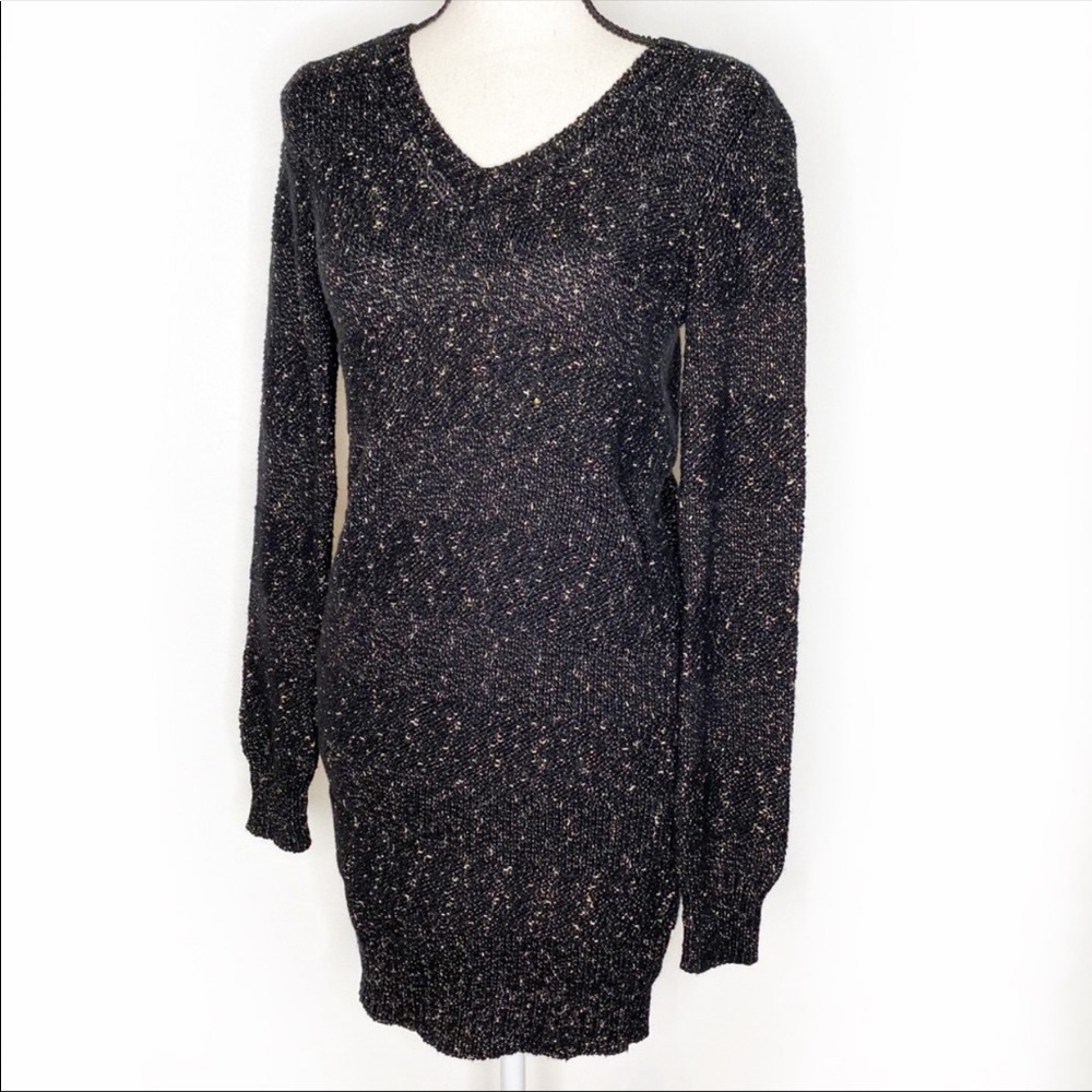 BGBGeneration Long V Neck Sweater Black XS